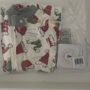 Burts Bees Kids Pajama Set - Red, Green, and Gray